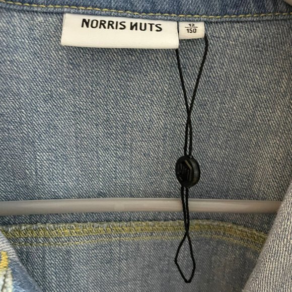 Norris Nuts Relaxed Denim Jacket Multi Logo Repeat - Picture 9 of 12